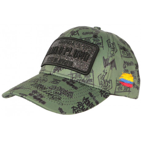 Casquette Plata o Plomo Verte et Noire Strass Streetwear Colombia Baseball CASQUETTES SKR