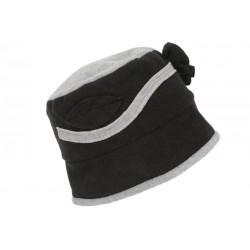 Beret Bonnet Femme Gris et Noir Chapeau Polaire Hiver Monia CHAPEAUX Léon montane