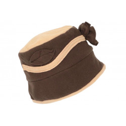 Beret Bonnet Femme Marron et Beige Chapeau Polaire Hiver Monia CHAPEAUX Léon montane