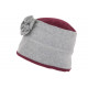 Beret Bonnet Femme Bordeaux et Gris Chapeau Polaire Hiver Monia CHAPEAUX Léon montane