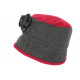 Beret Bonnet Femme Rouge et Anthracite Chapeau Polaire Hiver Monia CHAPEAUX Léon montane