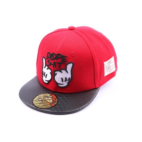 Casquette Snapback Enfant Dope Shit Rouge Noire jusqu'à 8ans ANCIENNES COLLECTIONS divers