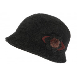 Chapeau Femme Noir en Laine Mode Hiver Chaud Beret Cloche Chacy CHAPEAUX Léon montane