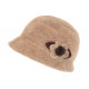 Chapeau Femme Beige en Laine Mode Hiver Chaud Beret Cloche Chacy CHAPEAUX Léon montane