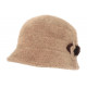 Chapeau Femme Beige en Laine Mode Hiver Chaud Beret Cloche Chacy CHAPEAUX Léon montane