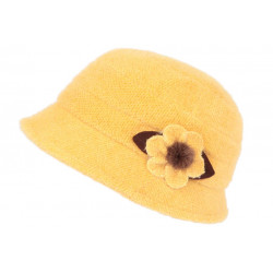 Chapeau Femme Jaune en Laine Mode Hiver Chaud Beret Cloche Chacy CHAPEAUX Léon montane