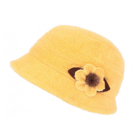 Chapeau Femme Jaune en Laine Mode Hiver Chaud Beret Cloche Chacy CHAPEAUX Léon montane