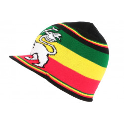 Bonnet Casquette Rasta Noir Lion de Juda Blanc Couronne BONNETS Nyls Création