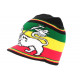 Bonnet Casquette Rasta Noir Lion de Juda Blanc Couronne BONNETS Nyls Création