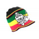 Bonnet Casquette Rasta Noir Lion de Juda Blanc Couronne BONNETS Nyls Création