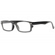 Lunettes de lecture noires rectangles epurees classes Roff Lunettes Loupes Proloupe