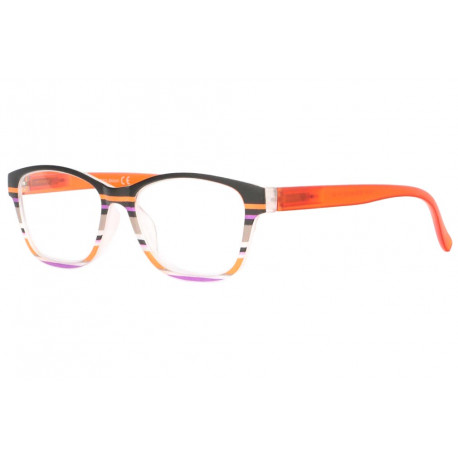 Lunettes de Lecture Oranges et Noires Rectangles Fashion Fyzza Lunettes Loupes New Time