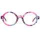 Grandes Lunettes de Lecture Rondes Roses a Fleurs Femme Giny Lunettes Loupes New Time