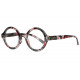 Grandes Lunettes de Lecture Rondes Rouges a Fleurs Femme Giny Lunettes Loupes New Time