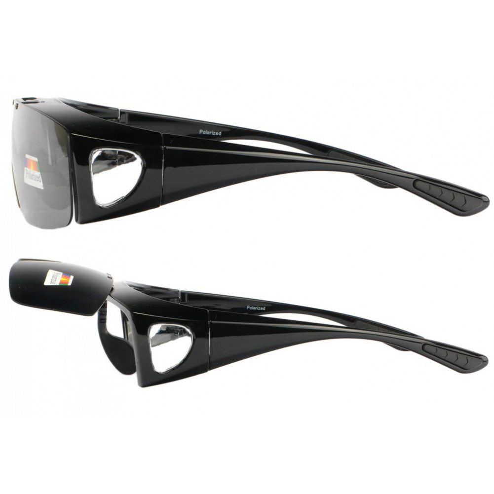 Surlunettes de soleil Repliables, surlunette polarisée noir livré 48h!