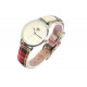 Montre Femme Fantaisie Blanche Bracelet Carreaux Ecossais Scostya Montre Michael John