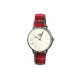 Montre Femme Rouge Originale Bracelet Carreaux Ecossais Scostya Montre Michael John