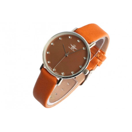 Montre Femme Strass Marron et Argent Fantaisie Laly Montre Michael John