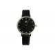 Montre Femme Strass Noire Boitier Argent Fantaisie Laly Montre Michael John