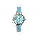 Montre femme Bleue et Dorée Cuir Tendance Lisa Montre Michael John