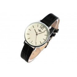 Montre Femme Noire et Argent Cuir Tendance Lisa Montre Michael John