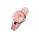 Montre Femme Rose Cuir et Strass Argent Originale Lily Montre Michael John