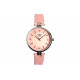 Montre Femme Rose Cuir et Strass Argent Originale Lily Montre Michael John