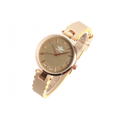 Montre Femme Doree Cuir et Strass Mode Originale Lily Montre Michael John