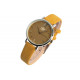 Montre Femme Jaune et Argent Cuir Tendance Lisa Montre Michael John