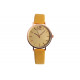 Montre Femme Jaune et Doree Cuir Tendance Lisa Montre Michael John