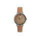 Montre Femme Marron et Argent Cuir Tendance Lisa Montre Michael John