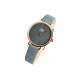 Montre Femme Bleue et Doree Cuir Tendance Lisa Montre Michael John