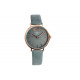 Montre Femme Bleue et Doree Cuir Tendance Lisa Montre Michael John