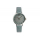 Montre Femme Bleue et Argent Cuir Tendance Lisa Montre Michael John