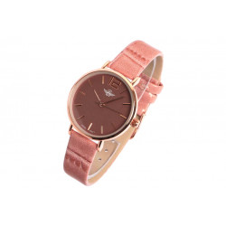 Montre Femme Rose Poudre et Doree Cuir Tendance Lisa Montre Michael John