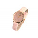 Montre Femme Rose Clair et Doree Cuir Originale Lisa Montre Michael John