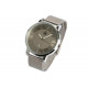 Grand Bracelet Montre Maille Milanaise Argent avec Dateur Baxa Montre Michael John