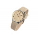 Bracelet Montre Cuir Beige et Argent Tendance et Chic Saika Montre Michael John