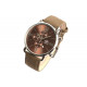 Montre Chronographe Cuir Marron et Argent avec Dateur Myonos Montre Michael John