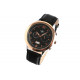 Montre Chronographe Doree Cuir Noir avec Dateur Classe Syonos Montre Michael John