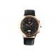 Montre Chronographe Doree Cuir Noir avec Dateur Classe Syonos Montre Michael John