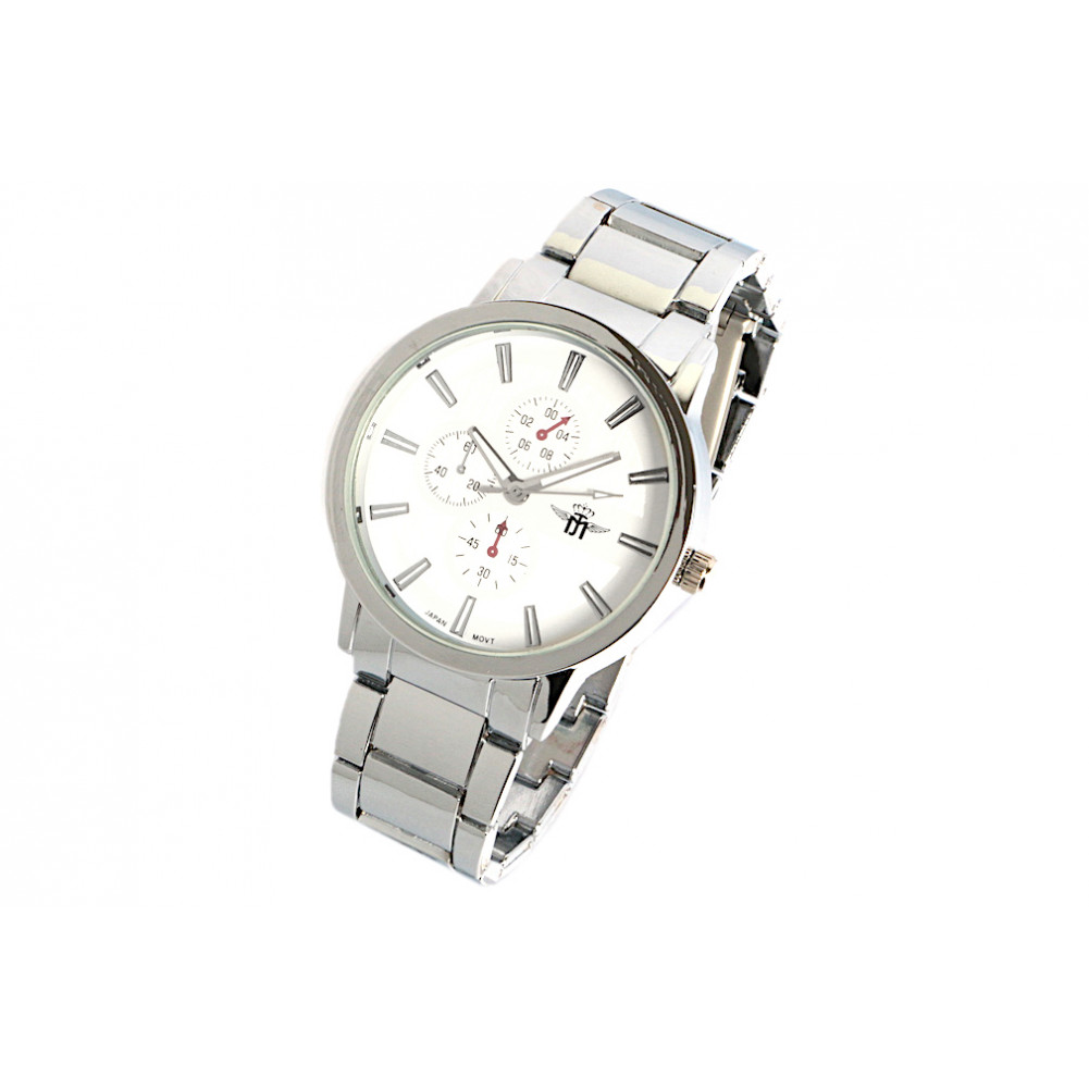 Montre Henryarcher Watches pour homme en argent avec bracelet en acier  Nordsø - Polar White 316 40MM