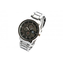 Montre Homme Bracelet Argent Chronographe Metal Classe Ryel Montre Michael John