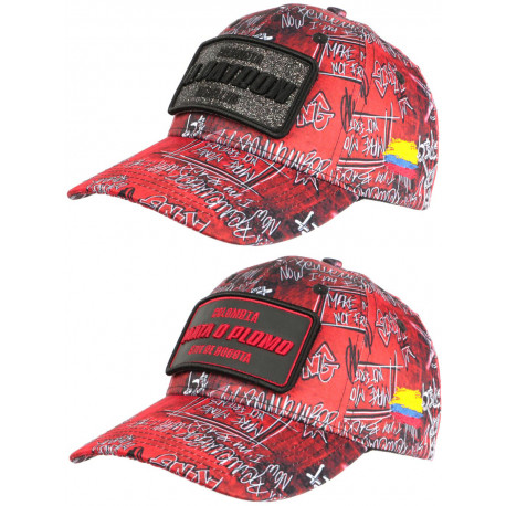 Casquette El Patron Plata o Plomo Rouge Double Patch Strass Streetwear CASQUETTES SKR