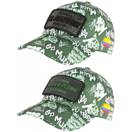 Casquette El Patron Plata o Plomo Verte Double Ecusson Strass Streetwear CASQUETTES SKR