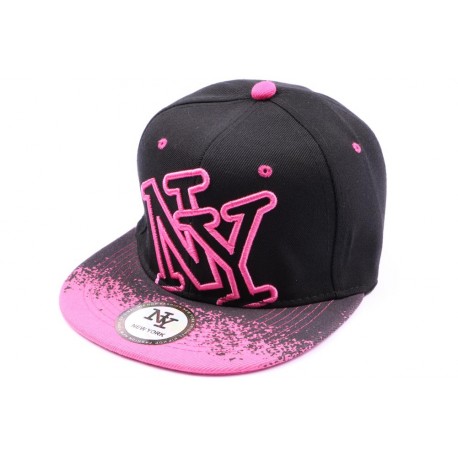 Casquette Snapback NY Noire et rose enfant à partir de 8 ans ANCIENNES COLLECTIONS divers