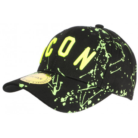 Casquette ICON Jaune Fluo et Noire Streetwear Design Baseball Fyck CASQUETTES Hip Hop Honour