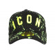 Casquette ICON Jaune Fluo et Noire Streetwear Design Baseball Fyck CASQUETTES Hip Hop Honour