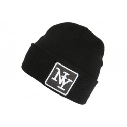 Bonnet New York Noir Patch Strass Fashion Laine Chaude Newyk BONNETS Hip Hop Honour