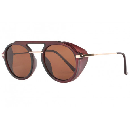 Lunettes de soleil ski rondes Coque, lunettes soleil marrons livré 48h